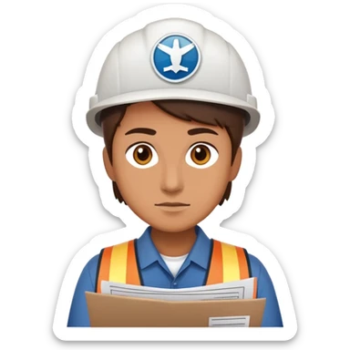 logistics specialist working with shipping documents sticker
