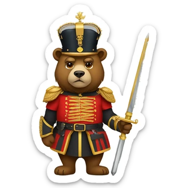 Bear dressed as queen’s guard sticker