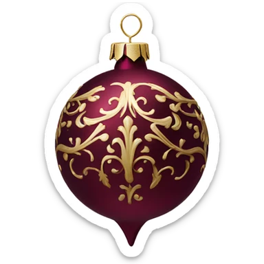 Burgundy colored ornament elegant sticker