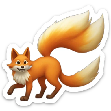 nine tailed fox sticker