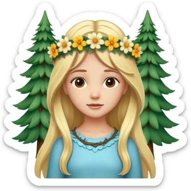 trees and fairy sticker