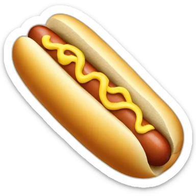 hot dog with banana sticker