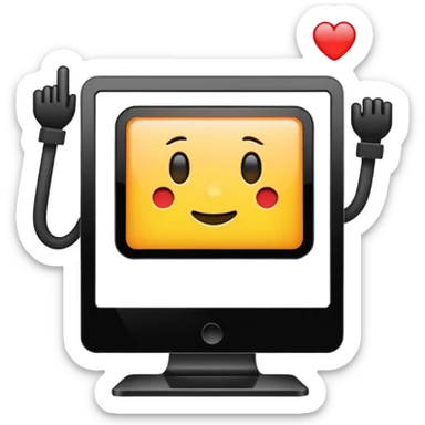 The back of a PC screen sticker