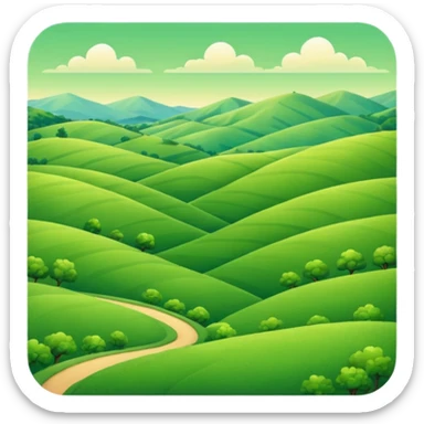 paisaje verde  sticker