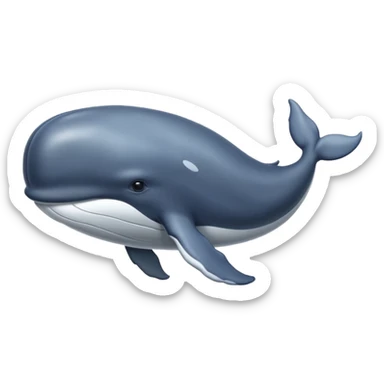 Whale, full body sticker