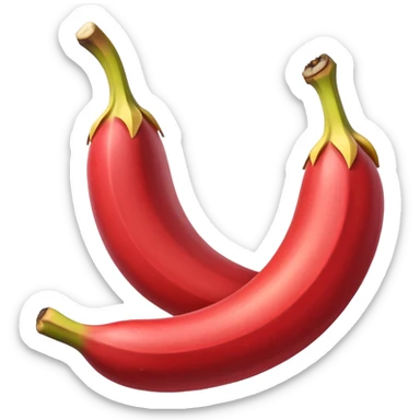 make a peeled red banana  sticker