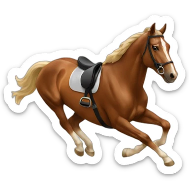 Horse jumping sticker