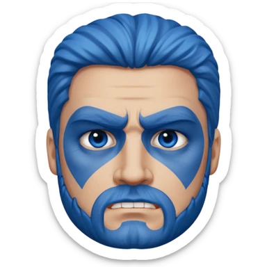william wallace with blue face paint and fierce expression sticker