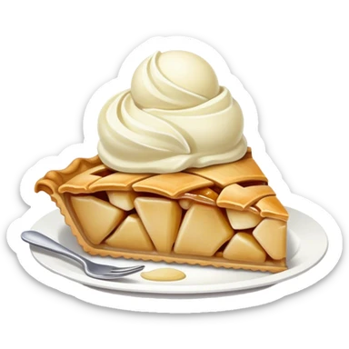 apple pie with icecream sticker