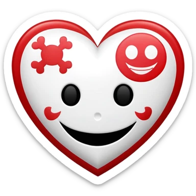 One Piece Heart Pirates flag with smiley face symbol sticker