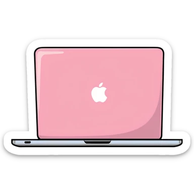 pink MacBook laptop sticker
