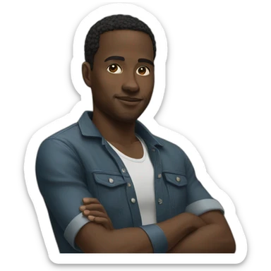 Black African tech bro sticker