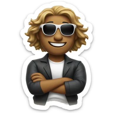 A smiling with sun glasses sticker