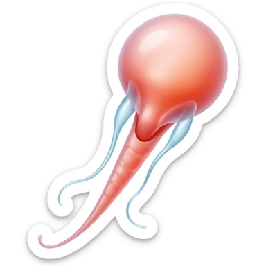 A single sperm cell, reproductive biology sticker