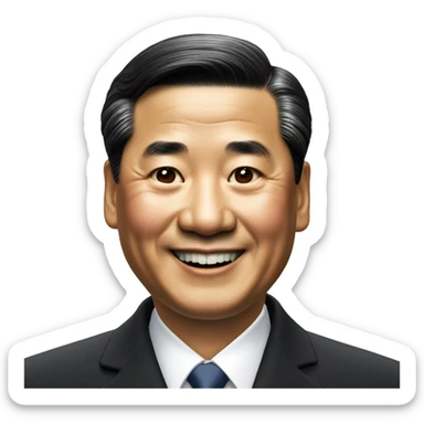 Xi Jinping with smile sticker