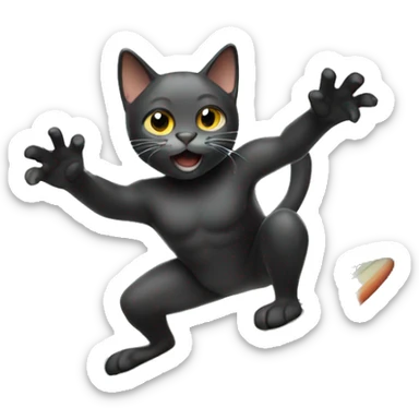 CAT Surfing making Surfer Sign  sticker