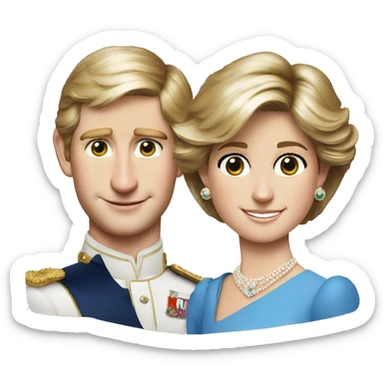 princess diana and prince charles and prince william and prince harry sticker