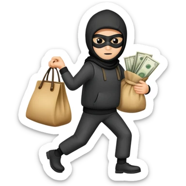 Genera un emoji de un ladrón  sticker