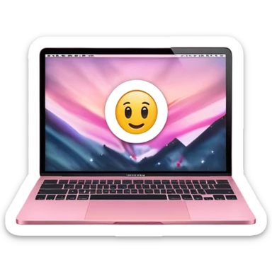 Create me a pink mabook desktop laptop screen sticker