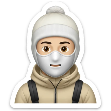 Guy with ski mask on  sticker