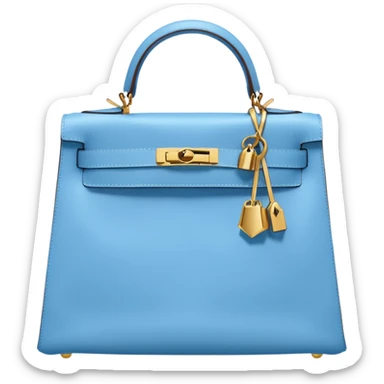 hermes kelly sky blue color bag  sticker