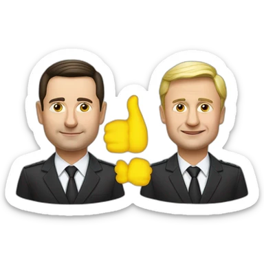 Vladimir Poutine and volodymyr zelensky sticker