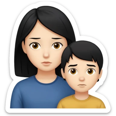 black hair girls ignore boy with blond hair sticker