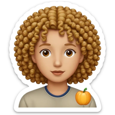 Curly hair sticker