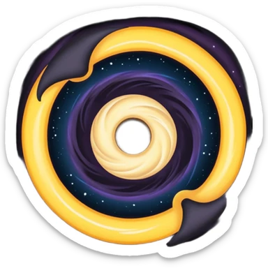 black hole with event horizon sticker
