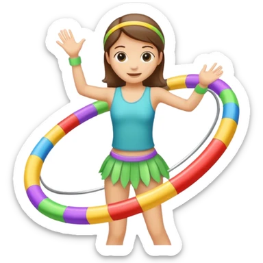 Hula hoop sticker