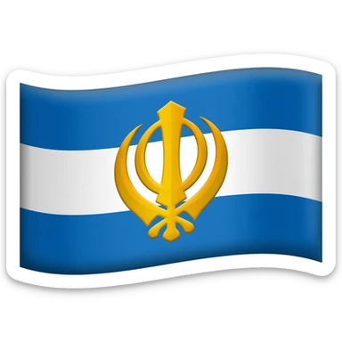 Flag with sikh sign sticker