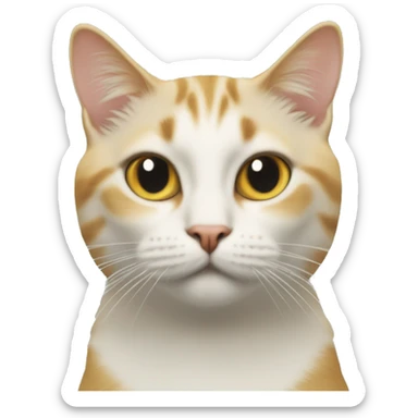 Wealthsimple logo with a meow-photobomb cat peekng out the back. sticker