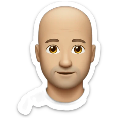 Bald 40 year old white man sticker