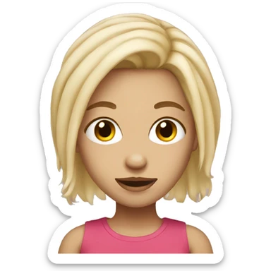 blonde girl with face piercings sticker
