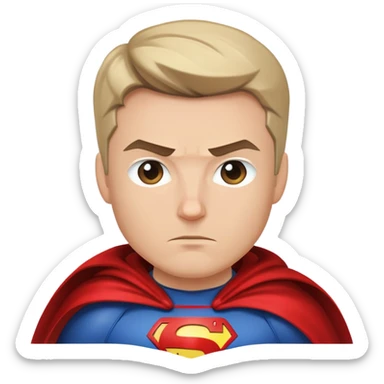 superhero with cape sticker