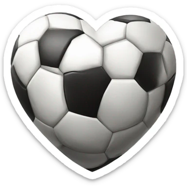 Soccer heart sticker