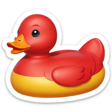 red toy duck sticker