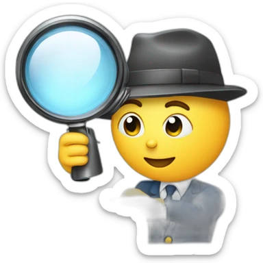 IT auditor inspecting computer with magnifying glass sticker