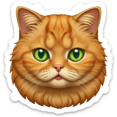 angry Scottish Fold cat sticker