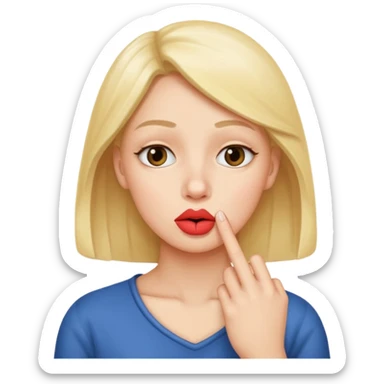 add-a-finger-in-front-of-the-pursed-lips-to-clearly-show-the-shushing-gesture sticker