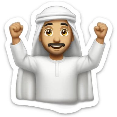 kuwaiti man cheering sticker