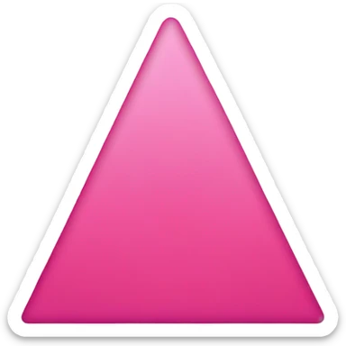 Pink triangle with pink circle inside and a pink line down the middle of the triangle and circle sticker