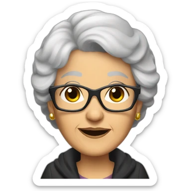 Granny in Lamborghini sticker