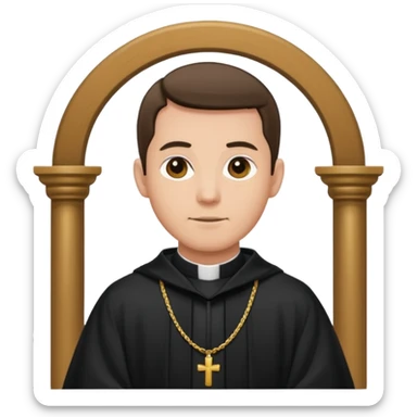 The priest presiding over the wedding sticker