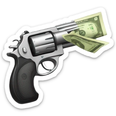 Money gun sticker