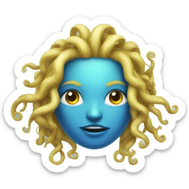 Medusa de mar azul sticker