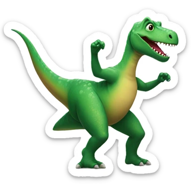 Dancing dinosaur  sticker