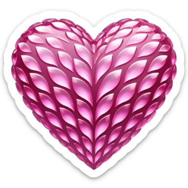 Pink crystals heart upsidedown  sticker