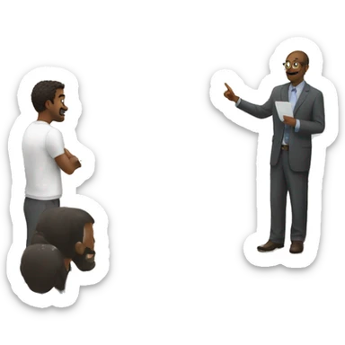 man teaching  a class with white board sticker