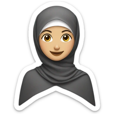 Hijabi girl smiling and wiving sticker